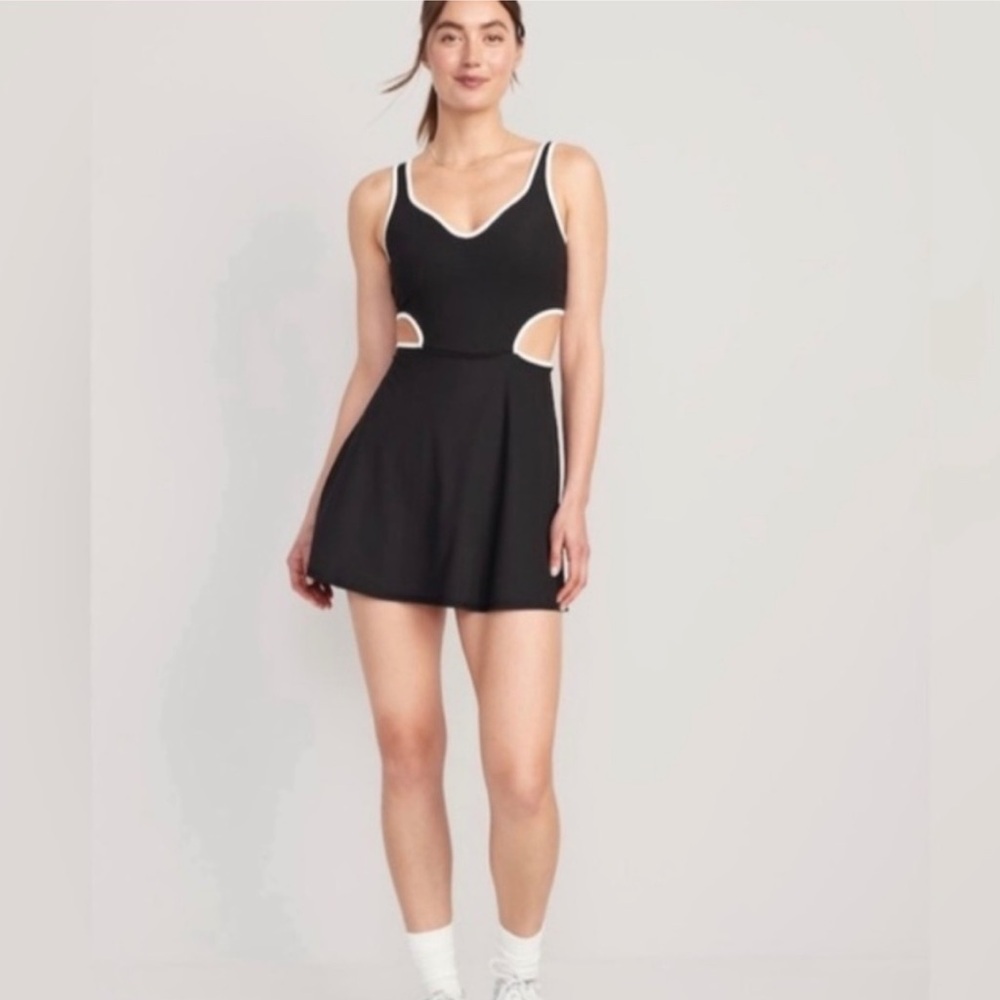 Old Navy Active Powersoft Fit & Flare Cutout-Waist Athletic Dress